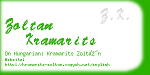 zoltan kramarits business card